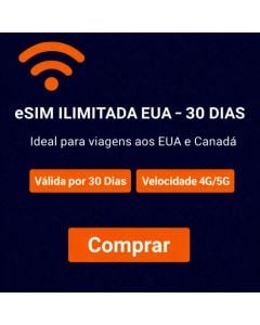 eSIM ilimitado EUA - 30 dias