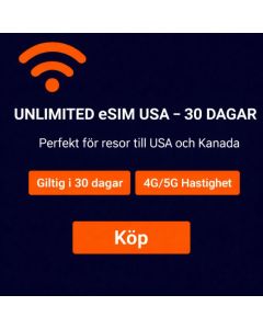 Obegränsat eSIM USA - 30 dagar