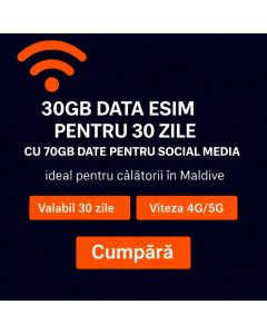 Dhiraagu eSIM pentru Maldive (30 de zile)