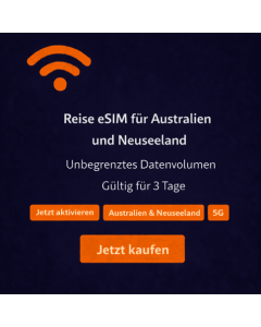 3 Tage unbegrenzte eSIM für Neuseeland und Australien