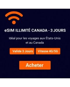 eSIM illimitée CANADA - 3 jours