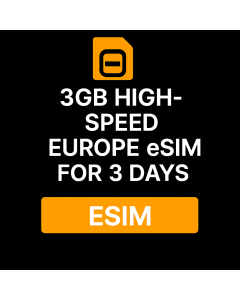 3GB High-speed Europe eSIM For 3 Days