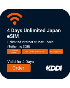 eSIM - JPN KDDI (unlimited) - 4DAYS