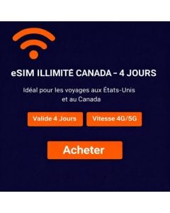 eSIM illimitée CANADA - 4 jours