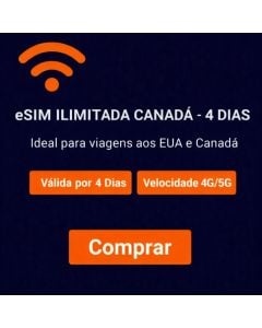 eSIM ilimitado no Canadá - 4 dias