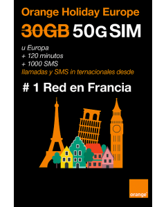 50 GB DE VOZ Y DATOS PARA VACACIONES EN EUROPA
