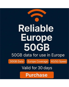 Reliable 50GB Europe eSIM