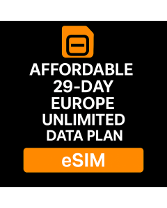 Affordable 29-Day Europe Unlimited Data Plan eSIM
