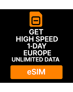 Get High Speed 1-Day Europe Unlimited Data eSIM