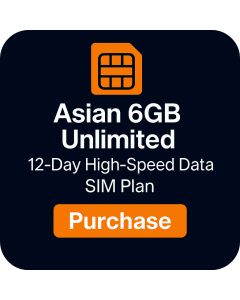 Asian 6GB Unlimited 12-Day High-Speed Data SIM Plan