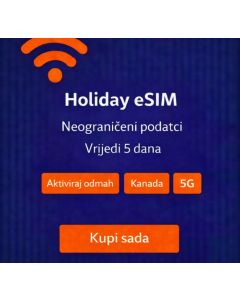 5 dana neograničene kanadske eSIM kartice