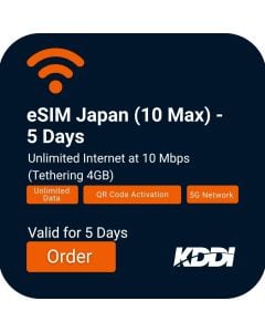 eSIM Japan KDDI (10 Max) - 5 Days