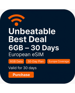 6GB 30 Days European Travelers' eSIM