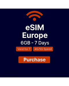 Activate 6GB Europe Data eSIM | £11 | 7 Days Validity