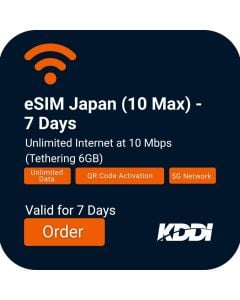 eSIM Japan KDDI (10 Max) - 7 Days