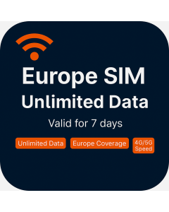 7 Days Unlimited data SIM for Europe