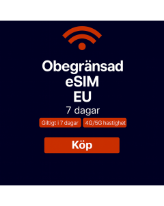 Obegränsad data i Europa - 7 dagar