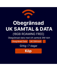 Billigaste 7-dagars obegränsade Three Mobile GoRoam SIM-kort