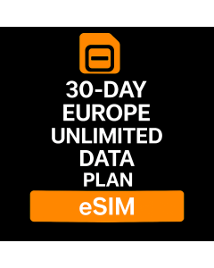 30-Day Europe Unlimited Data eSIM Plan