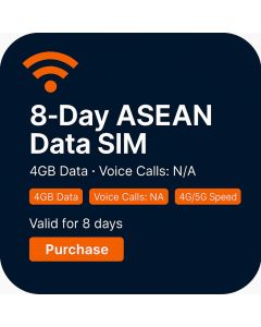 8-Day ASEAN Data SIM – 4GB Unlimited