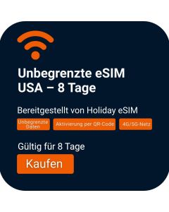 8-Tage USA eSIM mit unbegrenztem Datenvolumen aktivieren