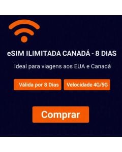 eSIM ilimitado no Canadá - 8 dias