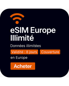 Données illimitées en Europe - 8 jours