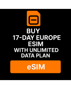 Buy 17-Day Europe eSIM with Unlimited Data Plan
