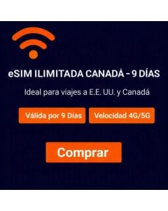 eSIM ilimitada CANADÁ - 9 días
