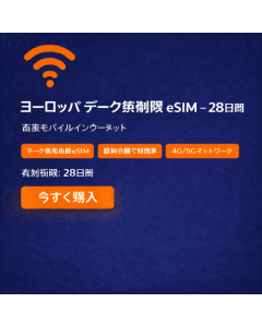 ヨーロッパデータ無制限 28日間