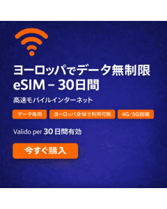 ヨーロッパデータ無制限 30日間