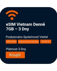 eSIM Vietnam Denně 7GB – 3 Dny (Viettel)