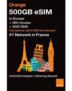 Orange Holiday 500GB European eSIM