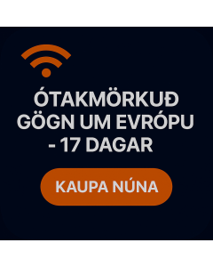 ÓTAKMÖRKUÐ GÖGN UM EVRÓPU - 17 DAGAR