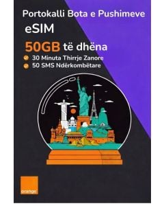 Blini eSIM Holiday World 50GB - 30 ditë të dhëna globale