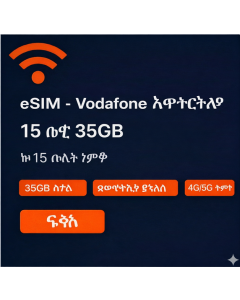 Vodafone Australia eSIM – 15 Days 35GB