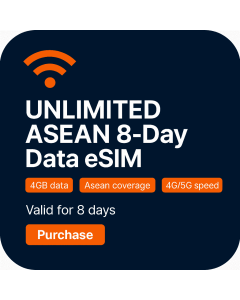 Asean 8-Day Data SIM (4GB Unlimited)