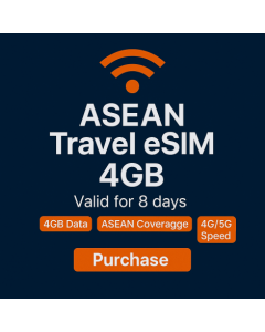Activate ASEAN 8-Day Data eSIM/SIM Card (4GB Unlimited)