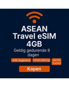 ONBEPERKTE ASEAN 8-DAGEN DATA SIM 4GB HOGE SNELHEIDSGEGEVENS