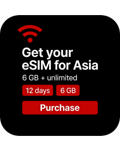 Holiday eSIM Asia 12-Day Data eSIM (6GB Unlimited)