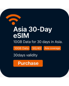 Asia 30-Day eSIM (10GB Unlimited)