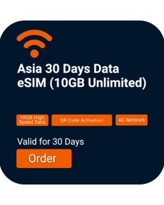 Fast 10GB Asian Data SIM High-Speed 30 Days