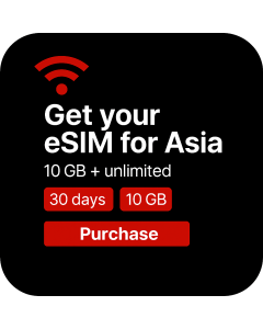 Asia 30-Day Data SIM (10GB Unlimited)