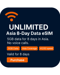 Asia 8-Day eSIM (5GB Unlimited)