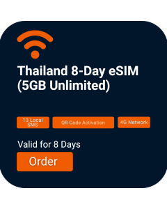 Holiday eSIM Thailand 8-Day Data eSIM (5GB Unlimited) 
