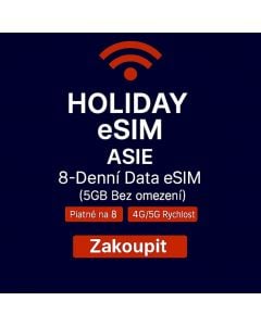 NEOMEZENÁ ASIE 8DENNÍ DATOVÁ eSIM 5GB VYSOKORYCHLOSTNÍ DATA