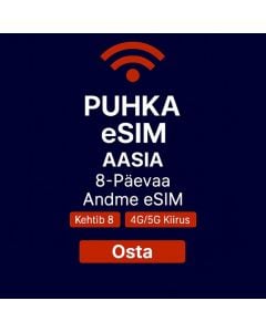 PIIRAMATU AASIA 8-PÄEVANE ANDMETE SIM 5 GB KIIRED ANDMED