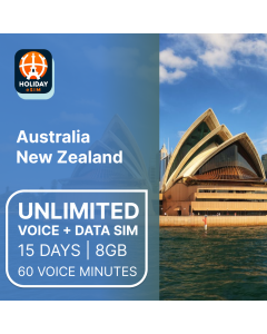 Activate Australia, New Zealand 8GB Voice/Data SIM | 15 Days