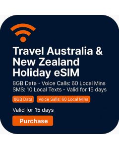 Travel Australia New Zealand SIM Card – 15 Days with Voice & Data
