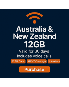 Australia, New Zealand 30-Day 12GB Data With Free Voice Calls